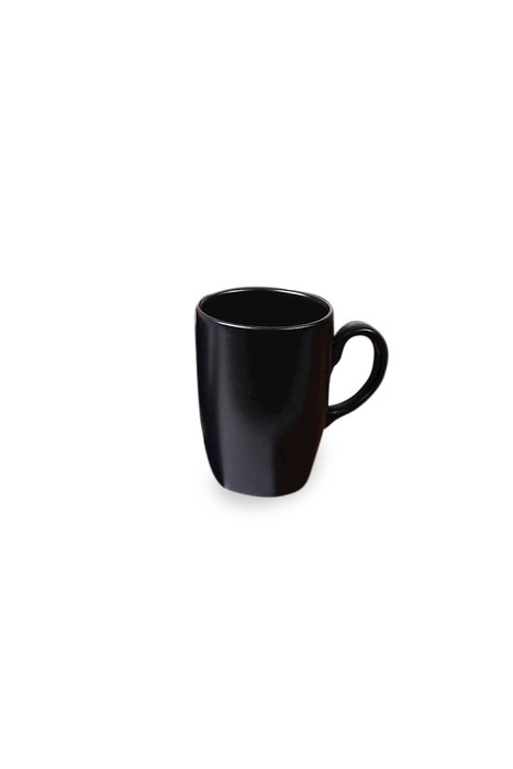Hermia Juego de tazas de café de gres cerámico, 6 piezas, Negro